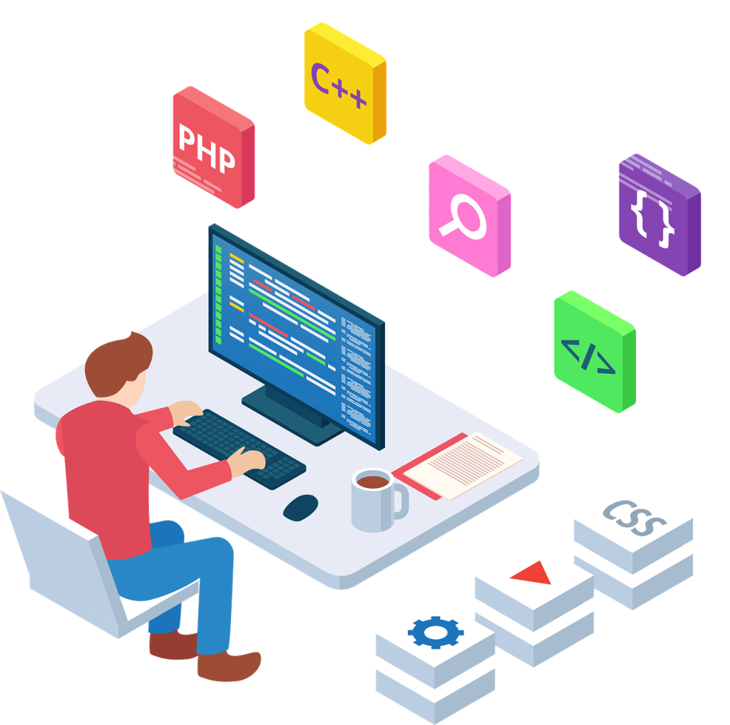 Website development and design illustration